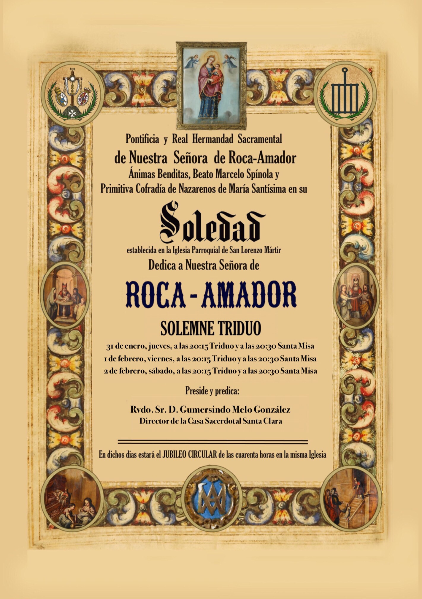 Solemne Triduo dedicado a Nuestra Señora de Roca-Amador