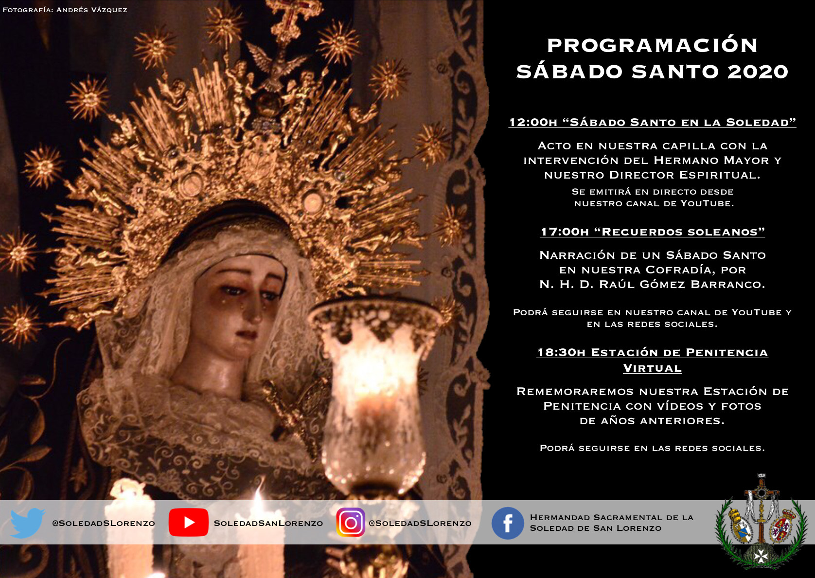 Programación «Sábado Santo 2020»