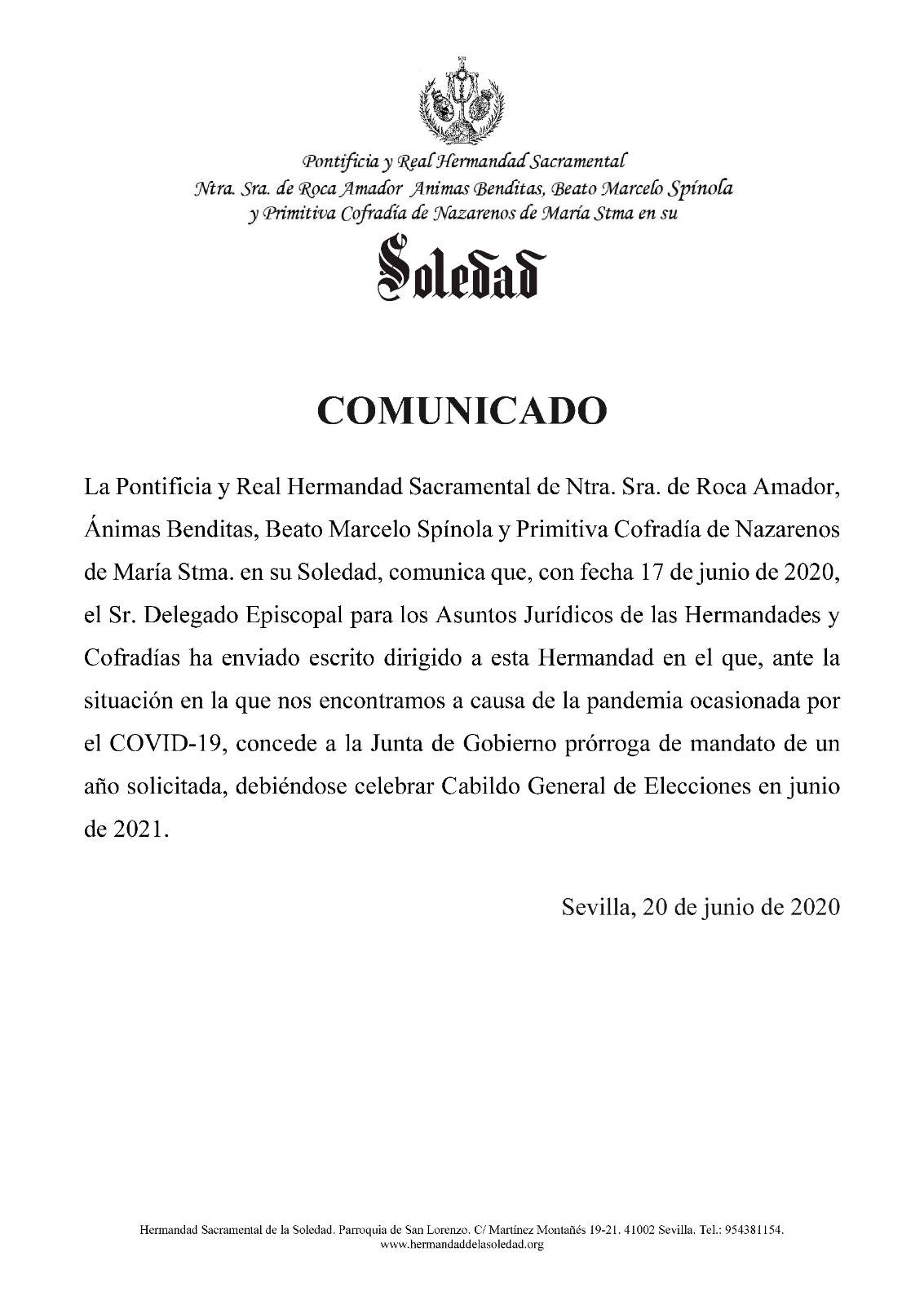 COMUNICADO OFICIAL